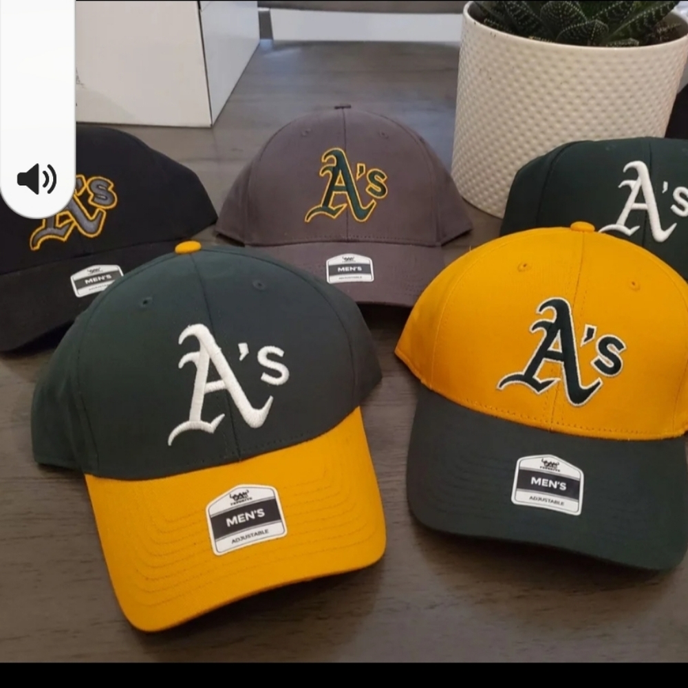 5 Oakland athletics adjustable hats